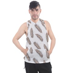 Christmas-seamless-pattern-with-gold-fir-branches Men s Sleeveless Hoodie by nate14shop