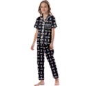 Fantasy Ethnic Caricature Motif Pattern Kids  Satin Short Sleeve Pajamas Set View1