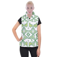 Abstract Pattern Geometric Backgrounds Women s Button Up Vest by Eskimos