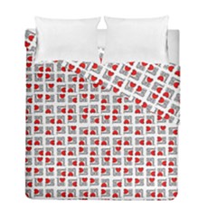 Spanish Love Phrase Motif Pattern Duvet Cover Double Side (full/ Double Size) by dflcprintsclothing