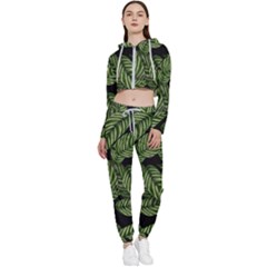  Leaves  Cropped Zip Up Lounge Set by artworkshop