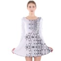 IM Fourth Dimension Black White 7 Long Sleeve Velvet Skater Dress View1