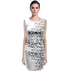 Im Fourth Dimension Black White 7 Classic Sleeveless Midi Dress by imanmulyana