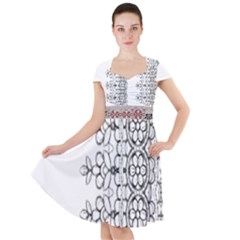 Im Fourth Dimension Black White 7 Cap Sleeve Midi Dress by imanmulyana