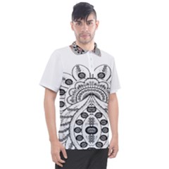 Im Fourth Dimension Black White 9 Men s Polo Tee by imanmulyana