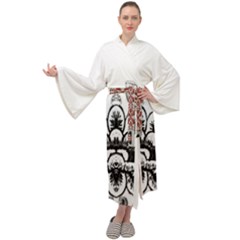 Im Fourth Dimension Black White 10 Maxi Velour Kimono by imanmulyana