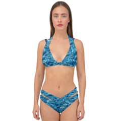 Surface Abstract  Double Strap Halter Bikini Set by artworkshop