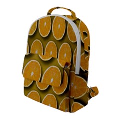 Oranges Slices  Pattern Flap Pocket Backpack (large) by artworkshop