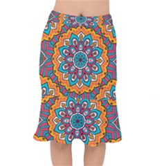 Mandala Spirit Short Mermaid Skirt by zappwaits