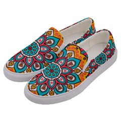 Mandala Spirit Men s Canvas Slip Ons by zappwaits