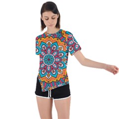 Mandala Spirit Asymmetrical Short Sleeve Sports Tee by zappwaits