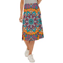 Mandala Spirit Midi Panel Skirt by zappwaits