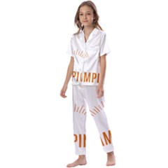 I Love Camping Kids  Satin Short Sleeve Pajamas Set by PFashionArt