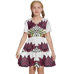 Im Fourth Dimension Colour 3 Kids  Short Sleeve Tiered Mini Dress by imanmulyana