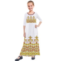 Im Fourth Dimension Colour 4 Kids  Quarter Sleeve Maxi Dress by imanmulyana