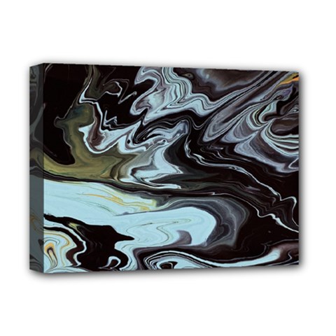 Abstract Painting Black Deluxe Canvas 16  X 12  (stretched)  by nateshop