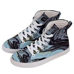 Abstract Painting Black Women s Hi-top Skate Sneakers by nateshop