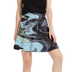 Abstract Painting Black Waistband Skirt by nateshop