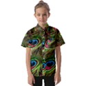 Peacock-feathers-color-plumage Kids  Short Sleeve Shirt View1