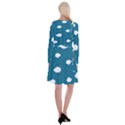 Clouds Long Sleeve Velvet Front Wrap Dress View2