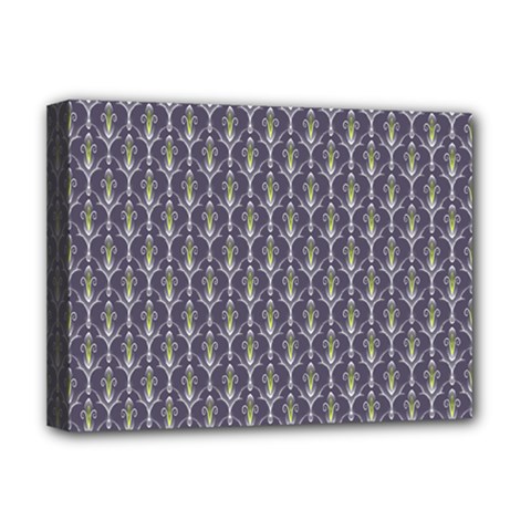 Seamless-pattern Gray Deluxe Canvas 16  X 12  (stretched) 