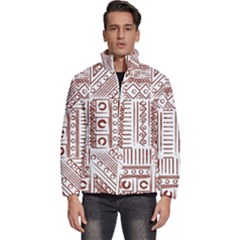 Tribal Pattern Vintage Texture Men s Puffer Bubble Jacket Coat by Sapixe