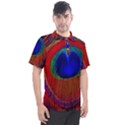 Peacock Plumage Fearher Bird Pattern Men s Polo Tee View1