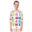 Vectors Alphabet Eyes Letters Funny Kids  Quarter Sleeve Raglan Tee View1