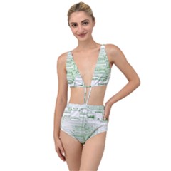 Circuit Board Tied Up Two Piece Swimsuit by Sapixe