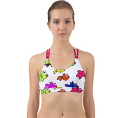 Fish Fishes Marine Life Swimming Water Back Web Sports Bra by Sapixe