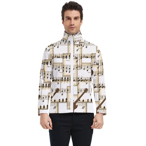 Music Paper Guitars Background Art Men s Bomber Jacket by Sapixe