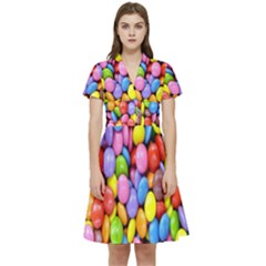 Candy Short Sleeve Waist Detail Dress by nateshop