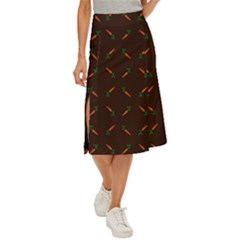 Carrots Midi Panel Skirt by nateshop