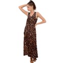 Coffee Beans Food Texture V-Neck Chiffon Maxi Dress View1