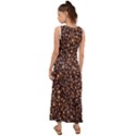 Coffee Beans Food Texture V-Neck Chiffon Maxi Dress View2