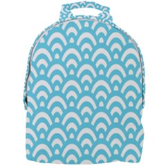  Waves Ocean Blue Texture Mini Full Print Backpack by artworkshop