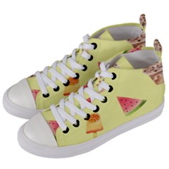 Ice-cream Women s Mid-top Canvas Sneakers by nateshop