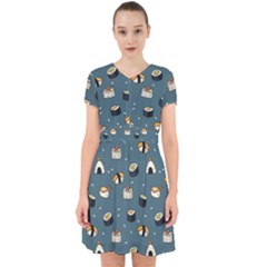 Sushi Pattern Adorable In Chiffon Dress by Jancukart