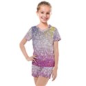 Glitter Particles Pattern Abstract Kids  Mesh Tee and Shorts Set View1