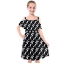 Halloween Background Ghost Pattern Kids  Cut Out Shoulders Chiffon Dress View1