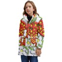 Strawberries Berry Strawberry Leaves Kid s Hooded Longline Puffer Jacket View3