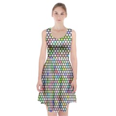 Honeycomb Art Pattern Design Background Racerback Midi Dress by Wegoenart