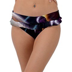 Planets In Space Frill Bikini Bottom by Sapixe