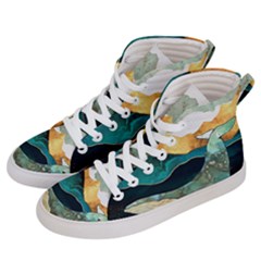 Ocean Whale Painting Sea Undersea Women s Hi-top Skate Sneakers by Wegoenart