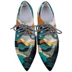 Ocean Whale Painting Sea Undersea Pointed Oxford Shoes by Wegoenart