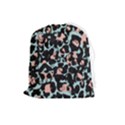 Blue And Pink Jaguar Dots Leopard Black And White Leopard Print Jaguar Dots Drawstring Pouch (Large) View1