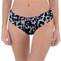 Blue And Pink Jaguar Dots Leopard Black And White Leopard Print Jaguar Dots Reversible Classic Bikini Bottoms View1