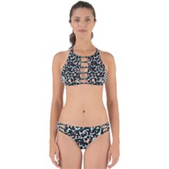 Blue And Pink Jaguar Dots Leopard Black And White Leopard Print Jaguar Dots Perfectly Cut Out Bikini Set by ConteMonfrey