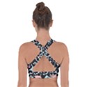 Blue And Pink Jaguar Dots Leopard Black And White Leopard Print Jaguar Dots Cross Back Sports Bra View2