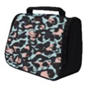 Blue And Pink Jaguar Dots Leopard Black And White Leopard Print Jaguar Dots Full Print Travel Pouch (Small) View1